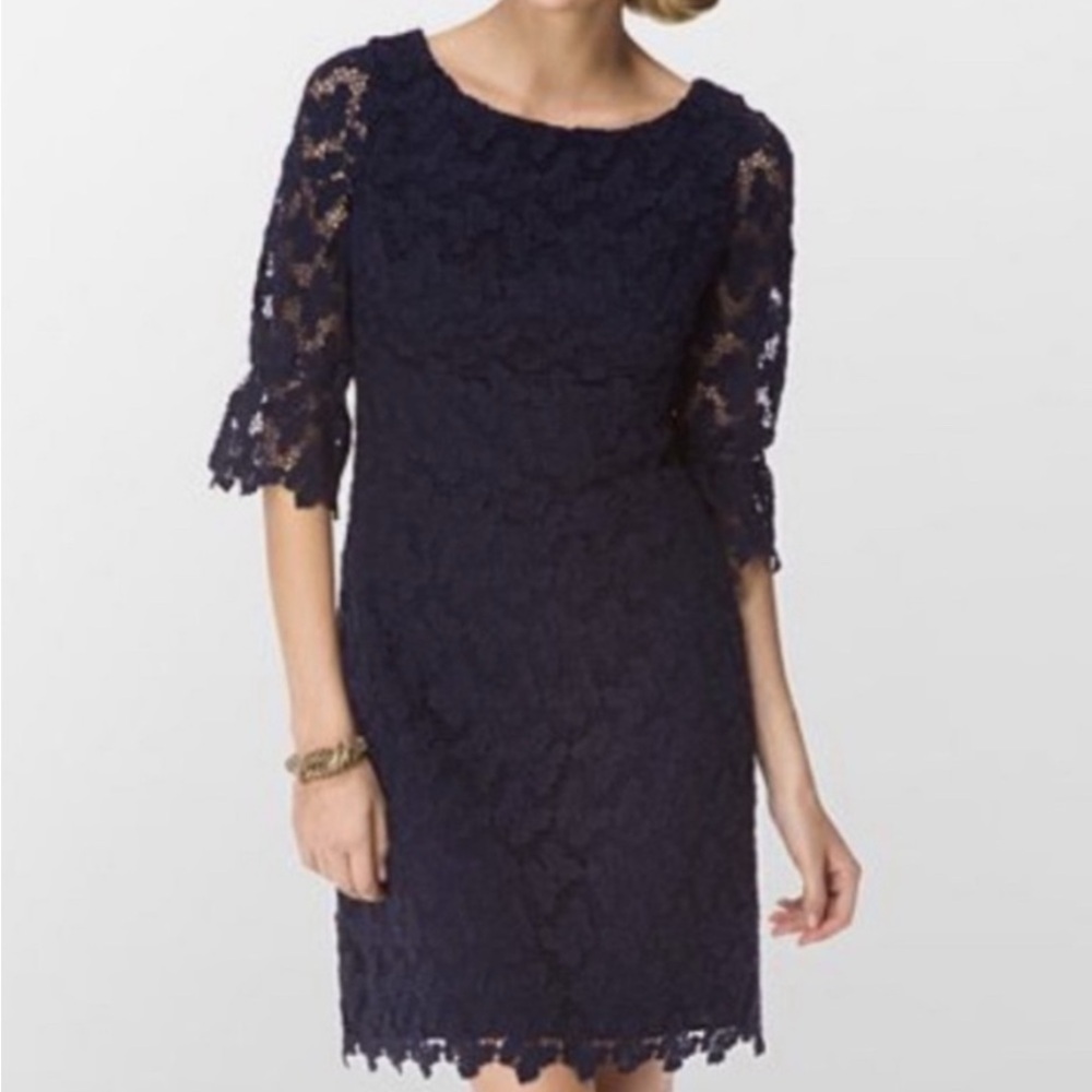Lilly Pulitzer BLUE  Sheath Dress with Bell Sleeves
